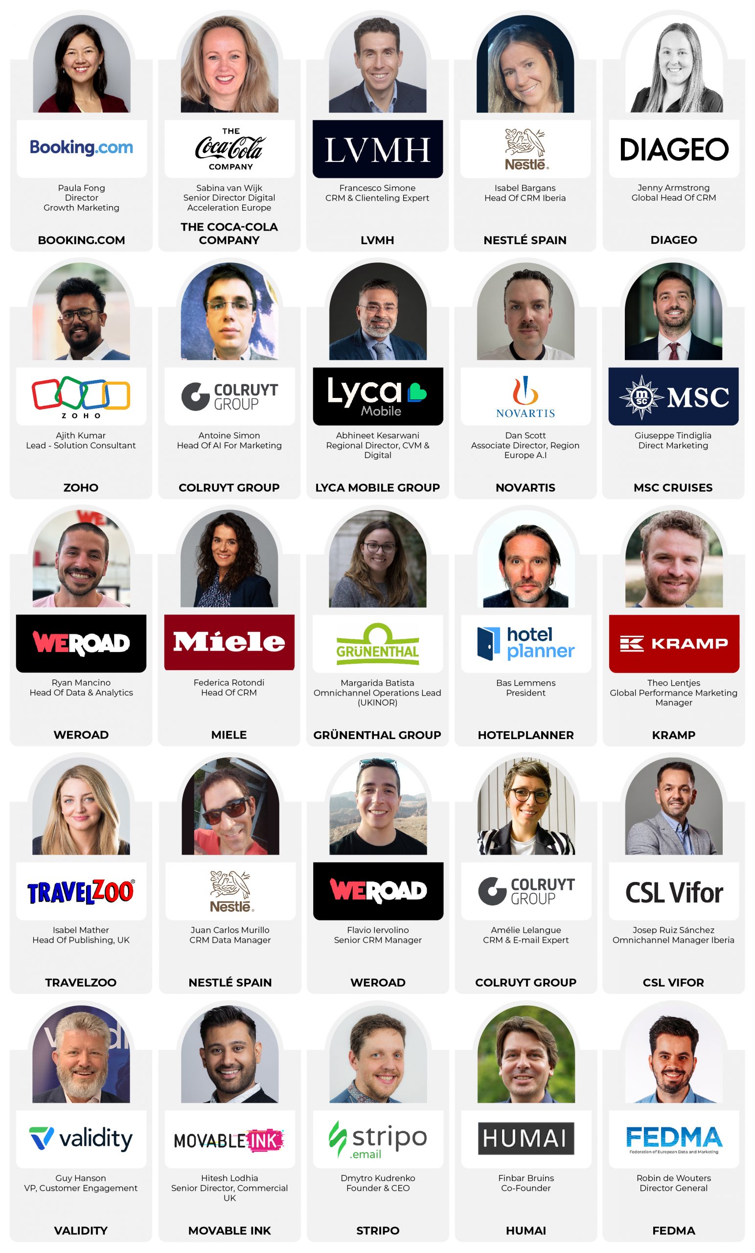 Conference speakers tile